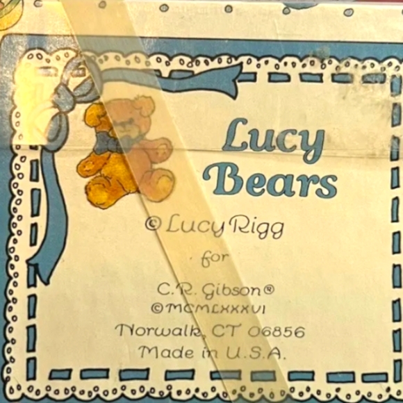 Vintage NIB Lucy Rigg Bears Hanging Child's Growth Chart 1985 C. R. Gibson USA - Picture 5 of 5